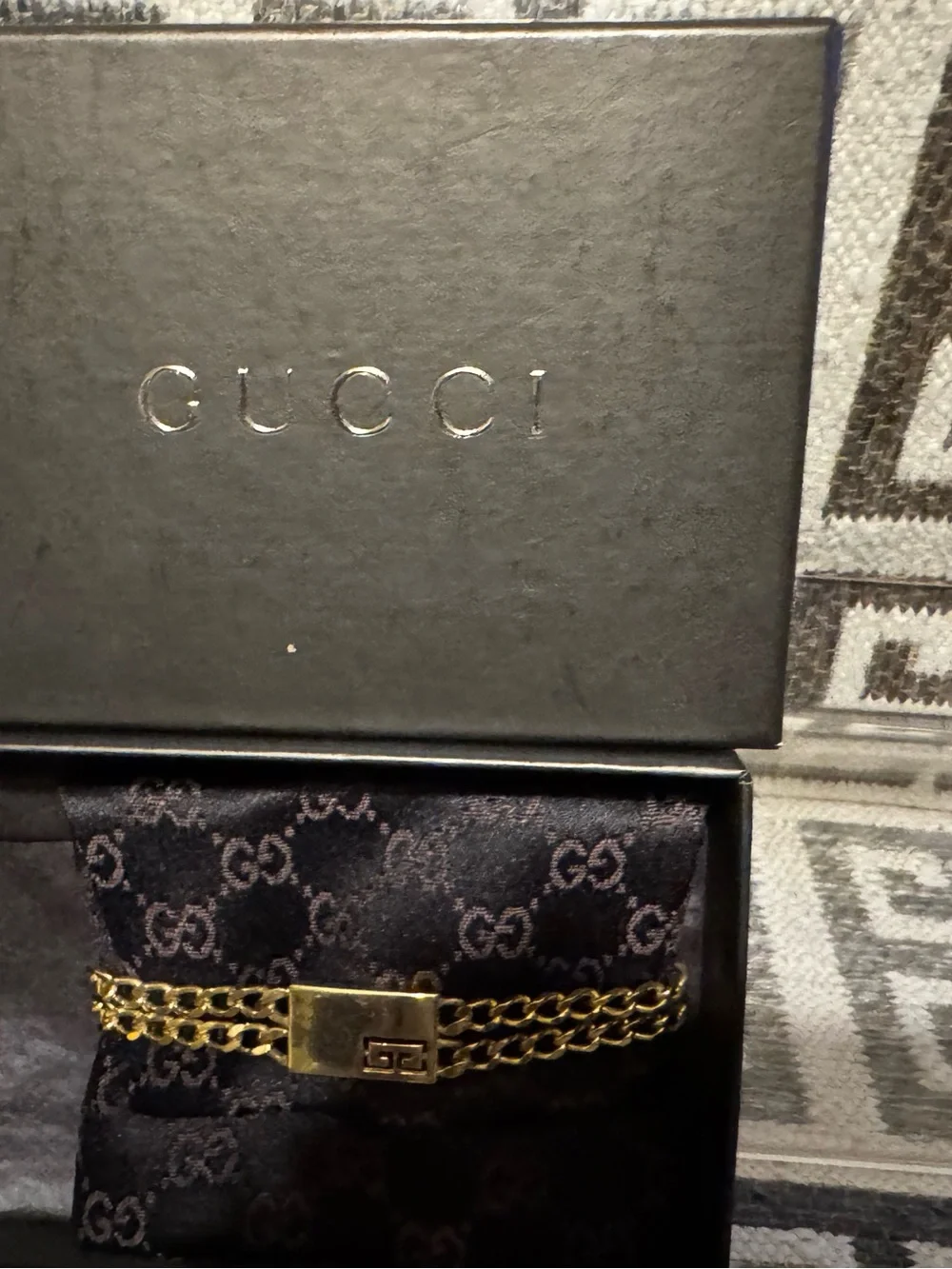 Gucci Gold Double-Chain Men's Bracelet with Signature Clasp